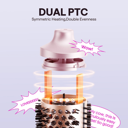 Pink Heatwave Pro with Dual PTC technology on a light purple background