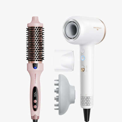 Pink Blowout Boost and white Turblow Pro display on a white background